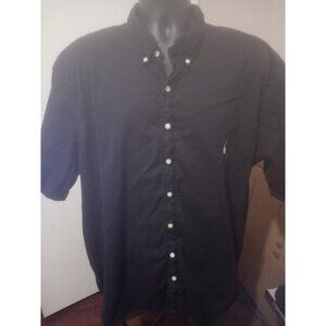 Ralph Lauren Feather Weight Twill Shirt Men's 2XB Black Cotton Button Down